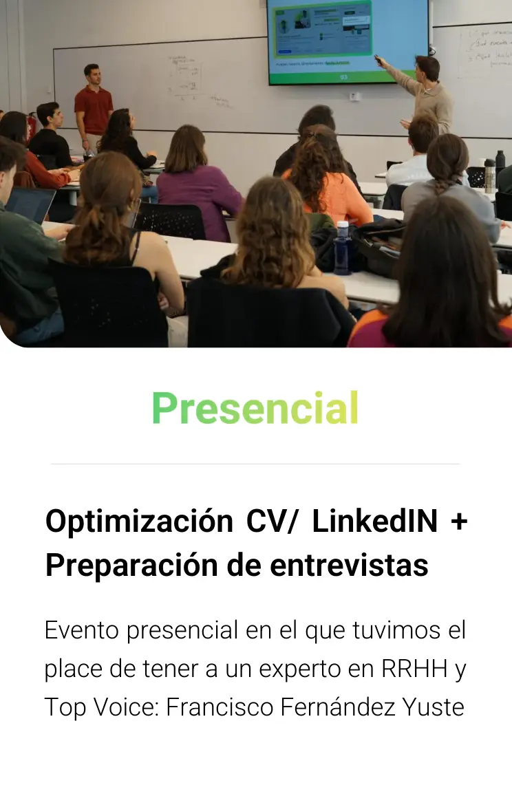 Taller Optimización de CV/LinkedIn y Preparación de entrevistas