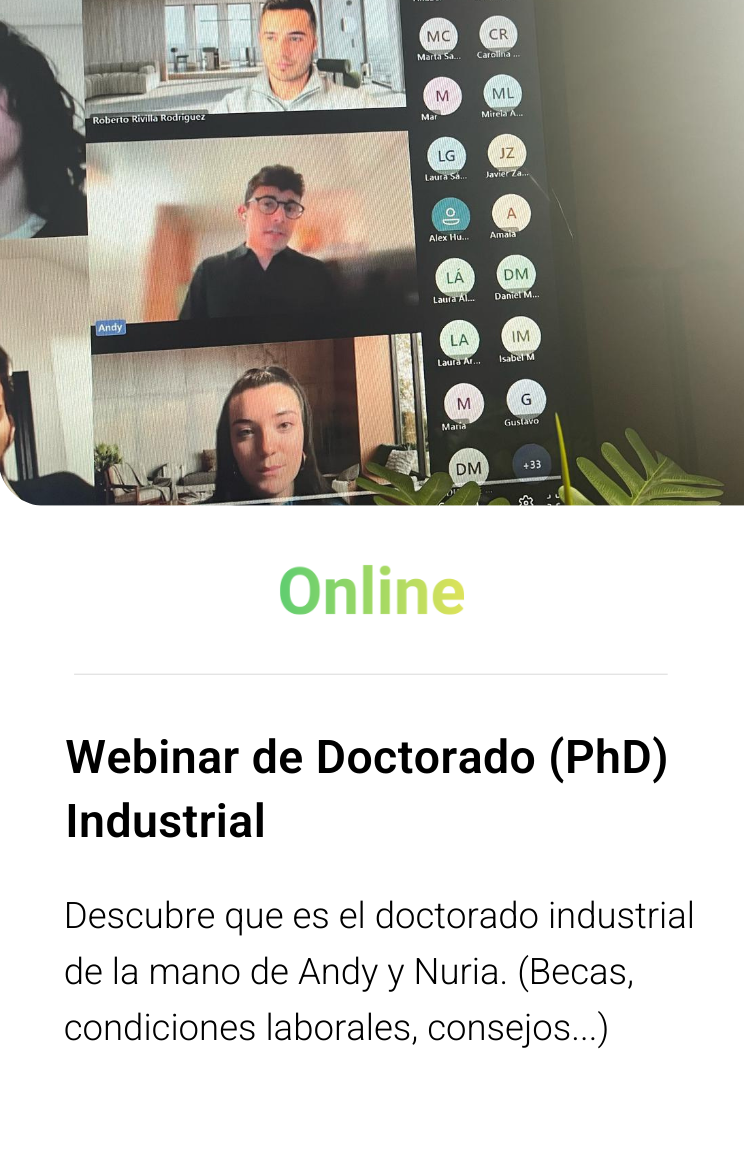 Webinar de doctorado industrial