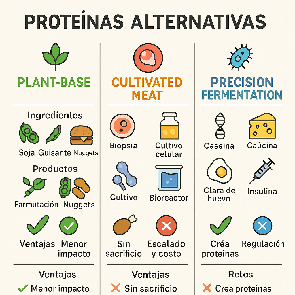 ¿Qué son las proteínas alternativas?