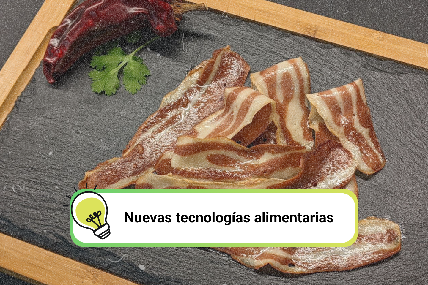 Bacon vegano impreso