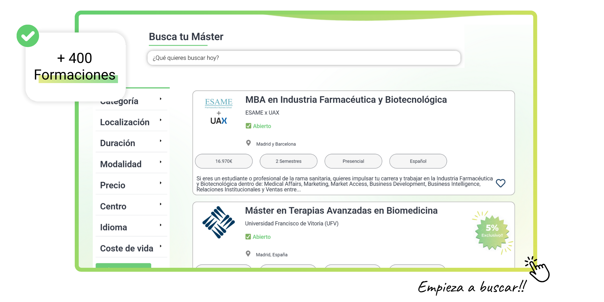 Todos los másteres y cursos - Home