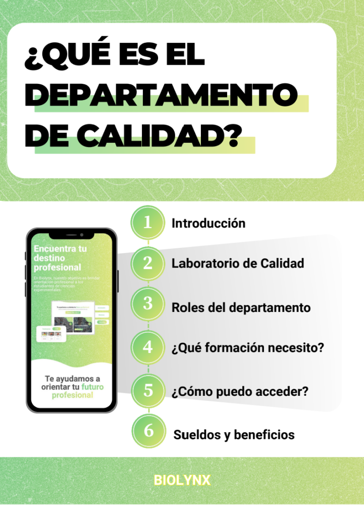 ¿Qué es el Departamento de Calidad?