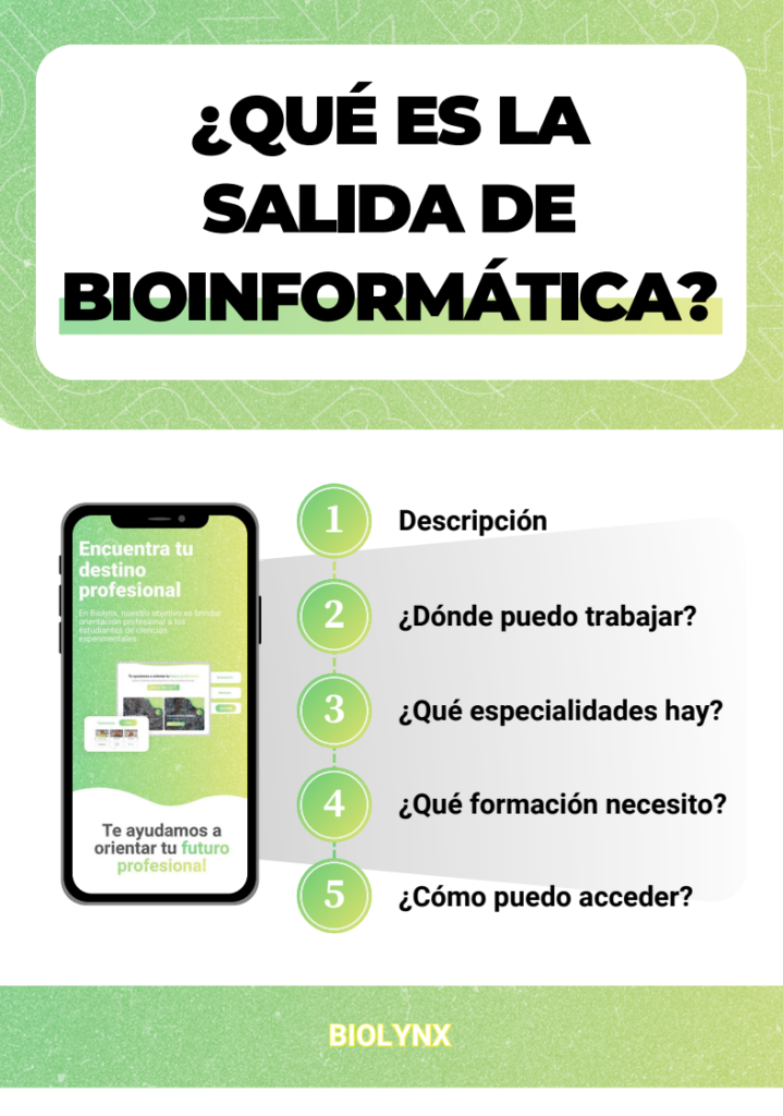 ¿Qué es la salida de Bioinformática?